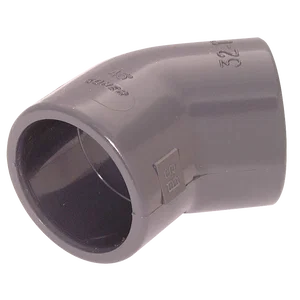 ID SOLVENT ELBOW 45DEG UPVC DGREY
