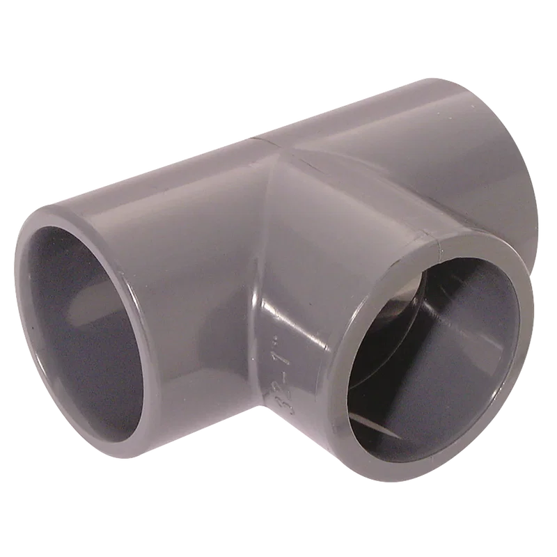 1.1/4 ID SOLVENT EQUAL 90TEE ABS  LGREY