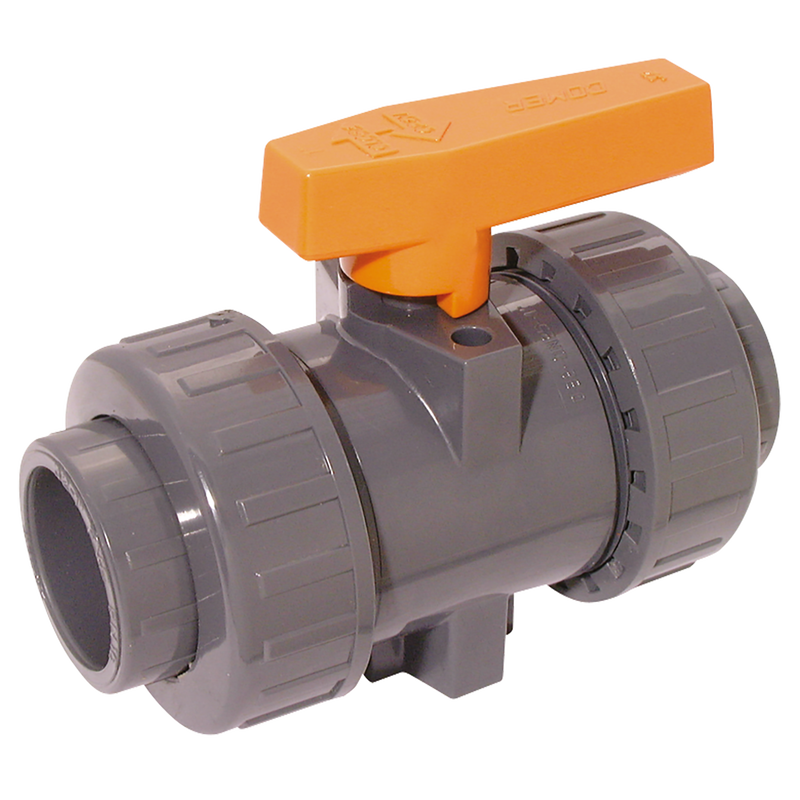 ID ABS BALL VALVE DOUBLE UNION