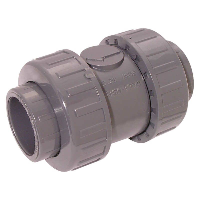 ID UPVC CHECK VALVE DOUBLE UNION