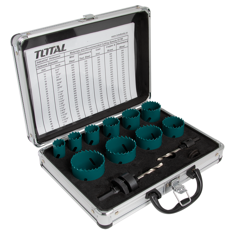 BI-METAL HOLE SAW SET 12 PIECES
