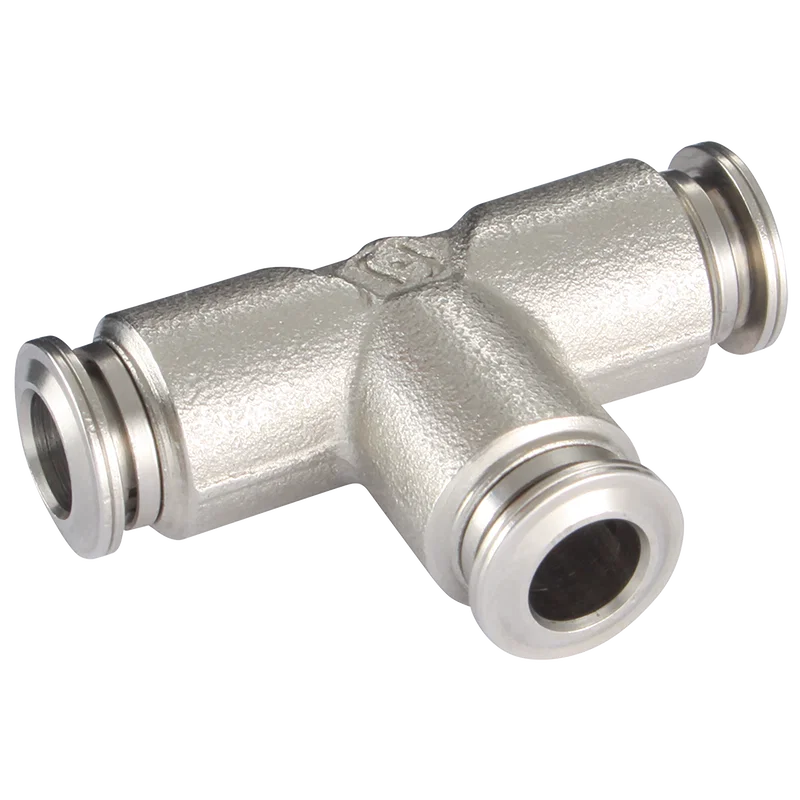 5/16 OD TUBE EQUAL TEE NICKEL PLATED