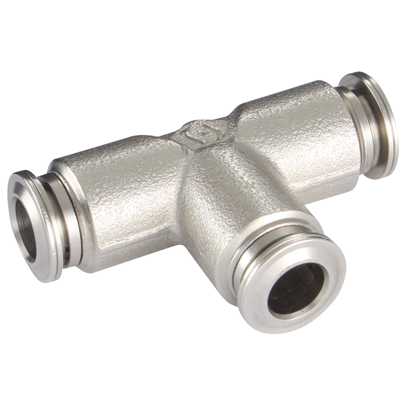 1/4  OD TUBE EQUAL TEE NICKEL PLATED