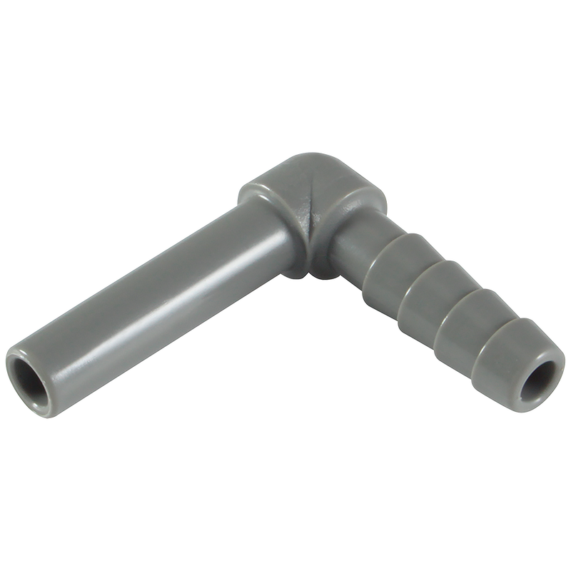 1/4 OD TUBE X 1/4 ID HOSE BARB ELBOW