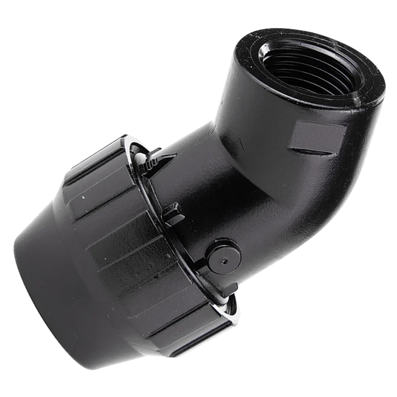 BSPPF X TUBE QL 45  ELBOW ALUM