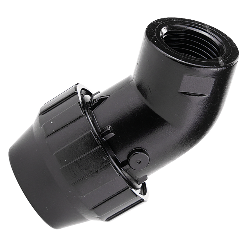 BSPPF X TUBE QL 45  ELBOW ALUM