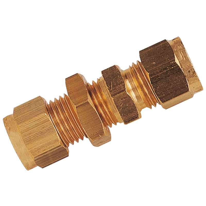 OD EQUAL BULKHEAD BRASS & NUT