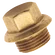 1   BSP FLANGED BRASS BLANK PLUG