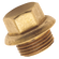 1   BSP FLANGED BRASS BLANK PLUG
