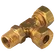 1/4 OD X 1/4 BSPT MALE BRASS RUN TEE
