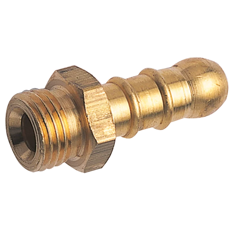 BSPP MALE X 3/8 ID HOSETAIL BRASS