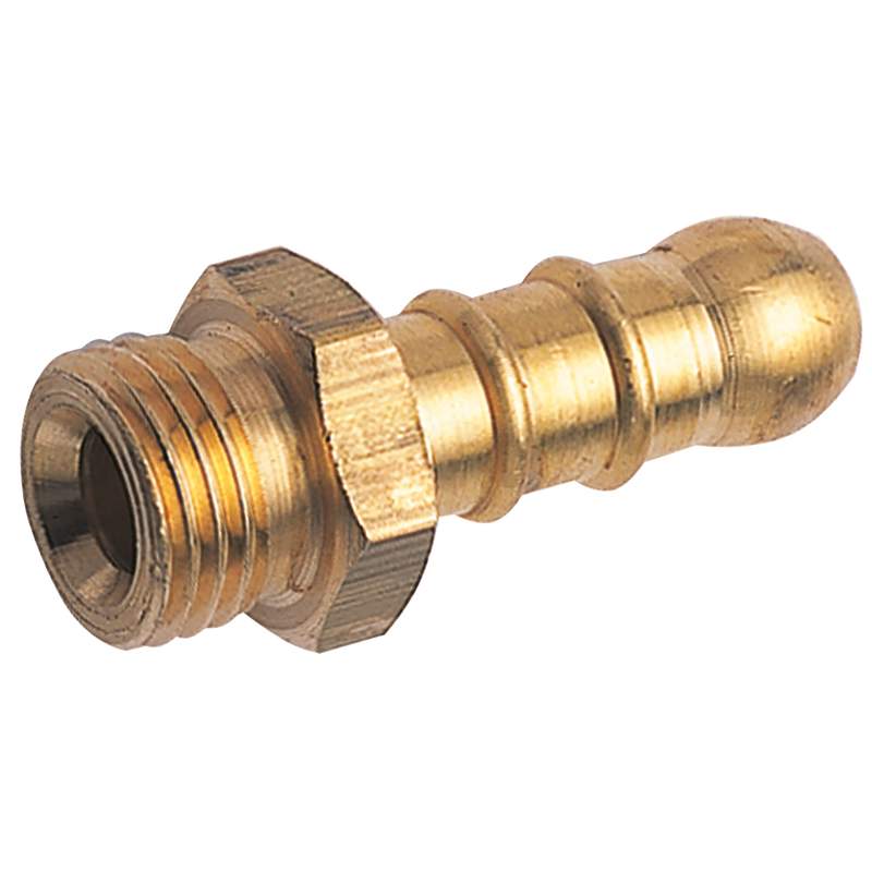BSPP MALE X 3/8 ID HOSETAIL BRASS