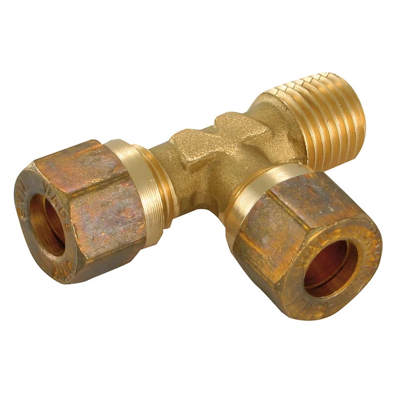 08MM OD X 1/4 BSPT MALE RUN TEE