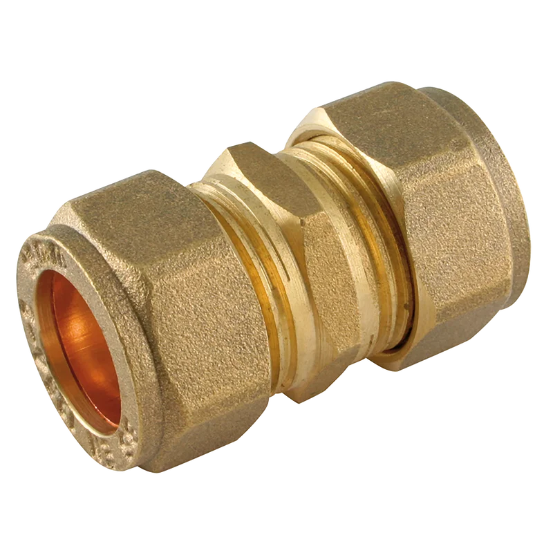 OD EQUAL METRIC STR COUPLER BRASS
