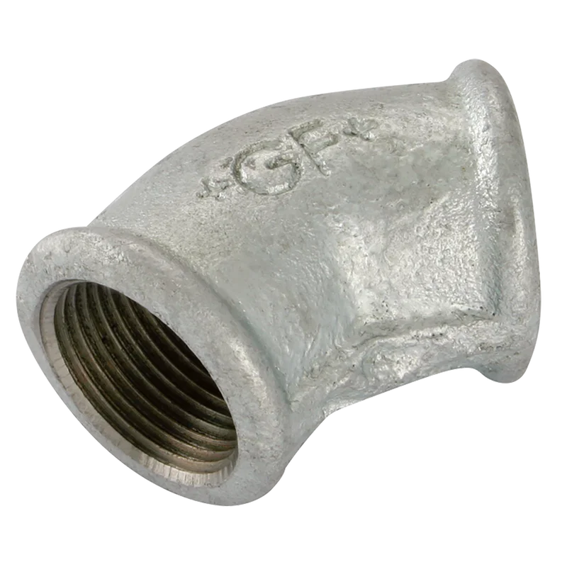 BSP FEM EQUAL 45 ELBOW GALV GF120G
