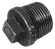 1.1/2BSPT MALE BEADED SOLID PLUG BLACK