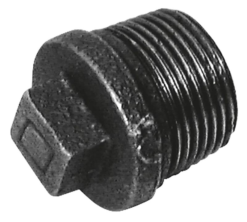 BSPT MALE BEADED SOLID PLUG BLACK
