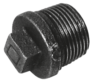 BSPT MALE BEADED SOLID PLUG BLACK