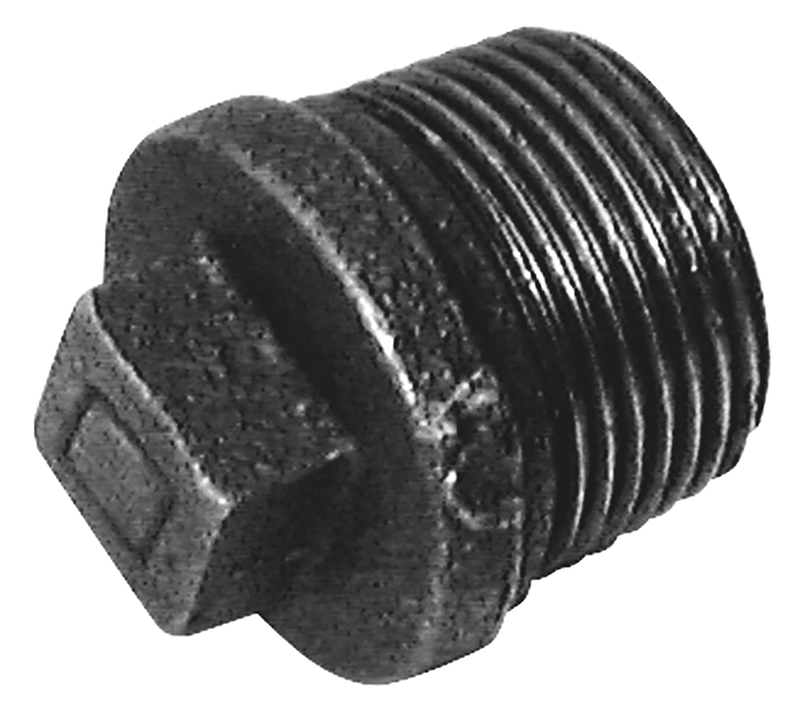 BSPT MALE BEADED SOLID PLUG BLACK