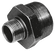 1X1/2      BSPT HEX REDU NIPPLE BLACK