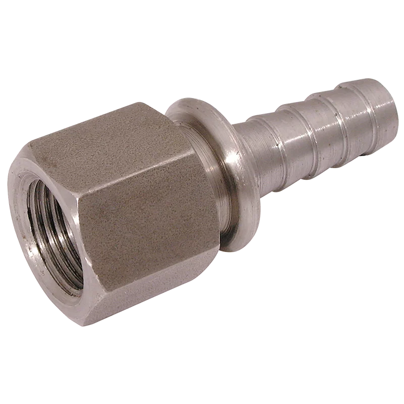 BSPP FEM NUT & TAIL A MILD STEEL