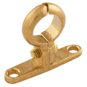 OD PIPE CLIP WALL MOUNT BRASS