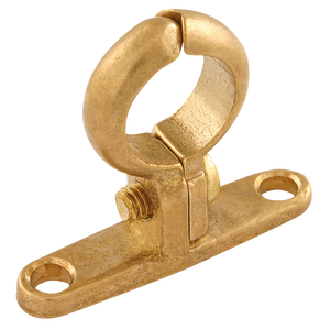OD PIPE CLIP WALL MOUNT BRASS