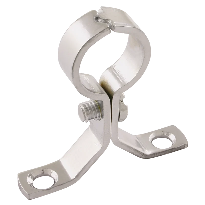 OD PIPE CLIP SCREW-ON CHROME PLATE
