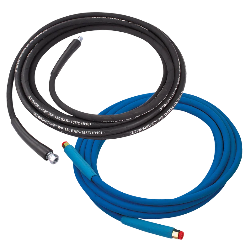 10M BLK PRES HOSE 1 WIRE 3/8 BSP MALE/FE