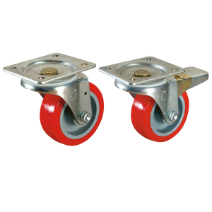 SWL BRAKE CASTOR PLATE FTG  POLY