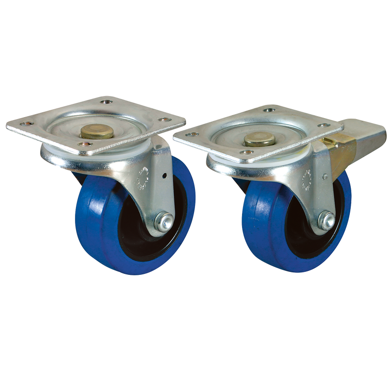 SWL BRAKE CASTOR PLATE FTG  RUBBER