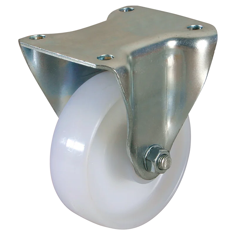 100MM FIXED CASTOR PLATE FTG  NYL