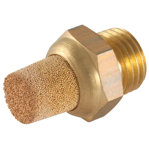 1/4 BSPP MALE SHORT SILENCER BRASS