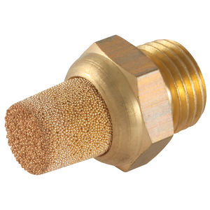 1/4 BSPP MALE SHORT SILENCER BRASS