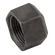 1.1/2BSPP FEMALE CAP HEX OR ROUND BLACK