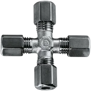 12MM OD EQUAL CROSS ST/ST (L)
