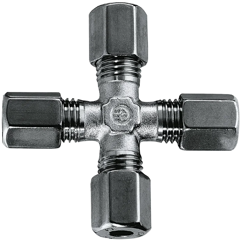 12MM OD EQUAL CROSS ST/ST (L)