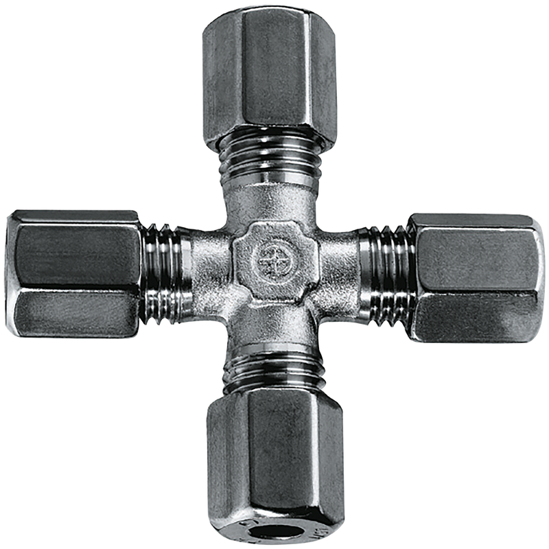 12MM OD EQUAL CROSS ST/ST (L)