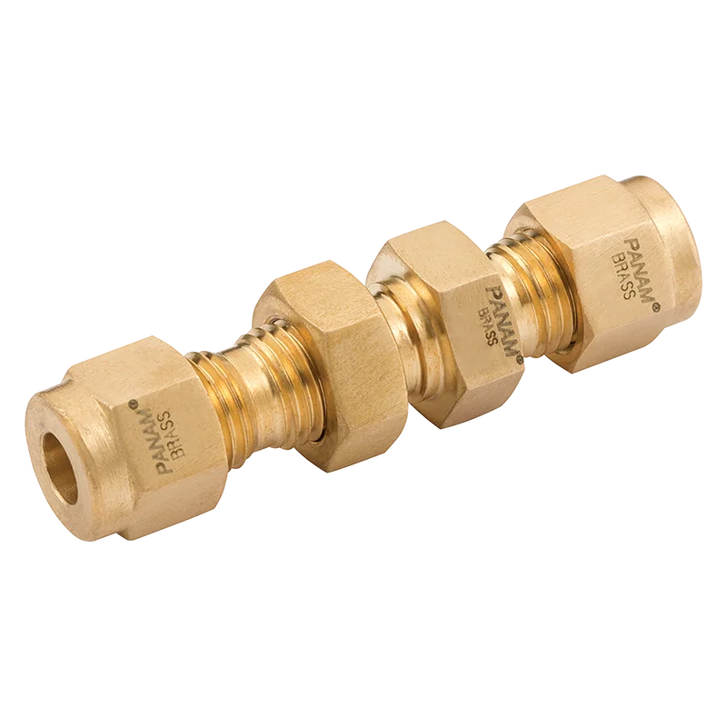 BULKHEAD UNION 1/4 OD BRASS