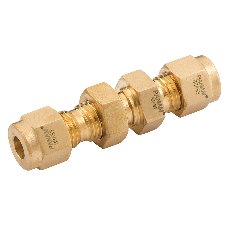 BULKHEAD UNION 1/4 OD BRASS