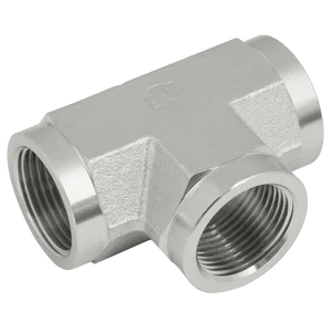BSPP FEMALE FIXED EQUAL TEE STEEL