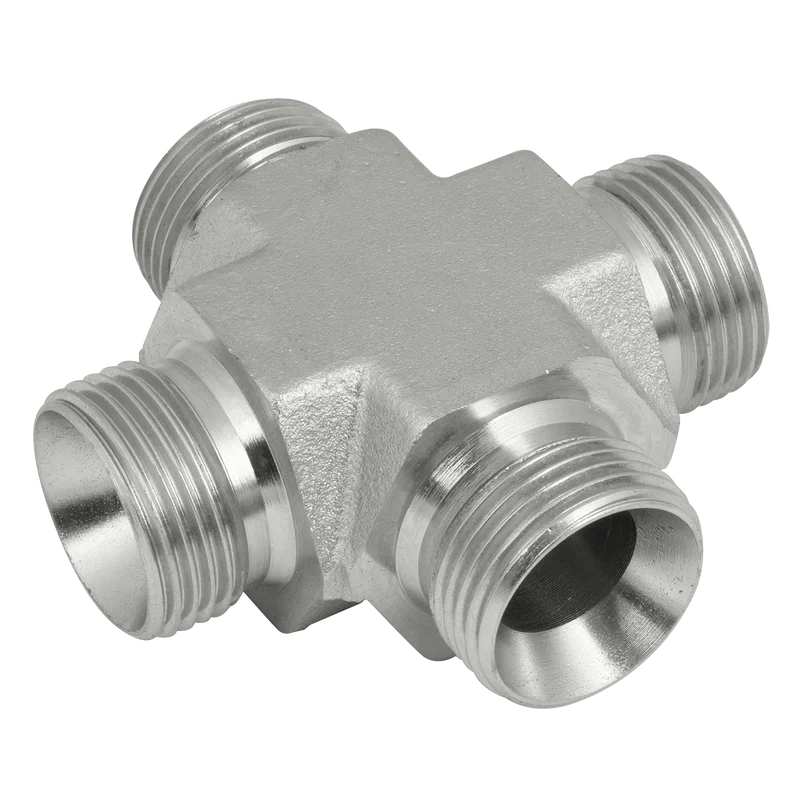 BSPP EQUAL MALE CROSS STEEL