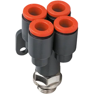 1/8BSP INLET TO 4 X 4MM OUTLETS