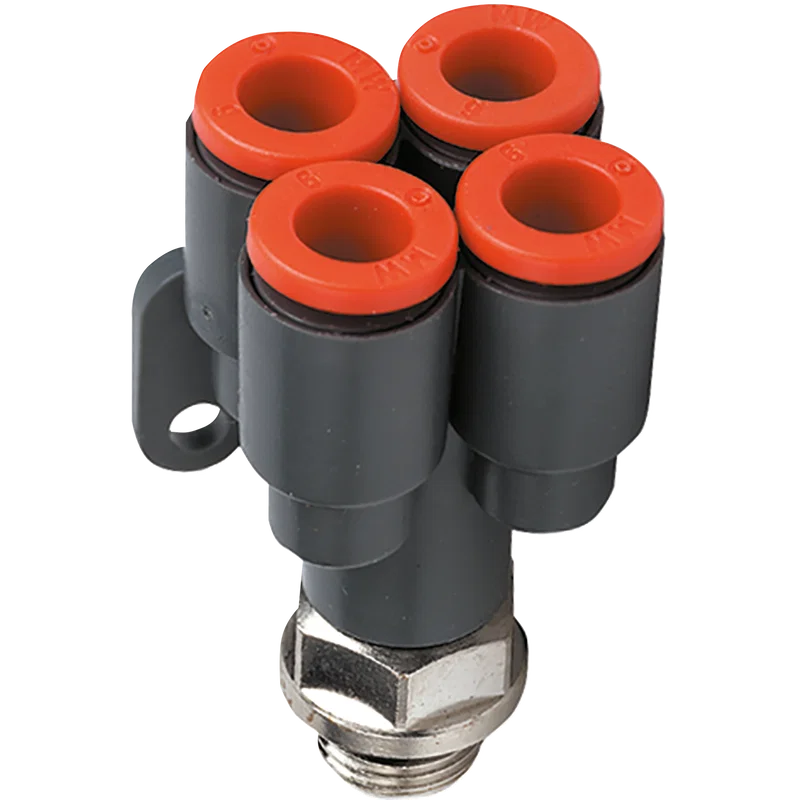 1/8BSP INLET TO 4 X 4MM OUTLETS