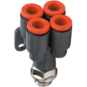 1/8BSP INLET TO 4 X 4MM OUTLETS