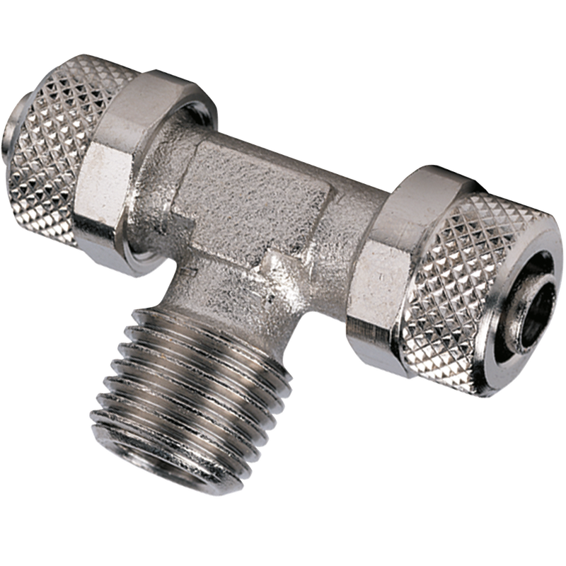 MALE STUD TEE 8/6 HOSE TO 1/8BSPT