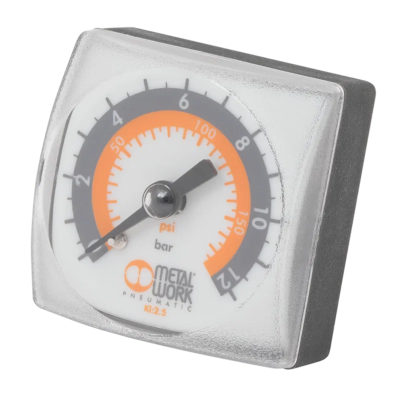 M/WORK SQ DIAL P/GAUGE G1/8 0-12 BAR