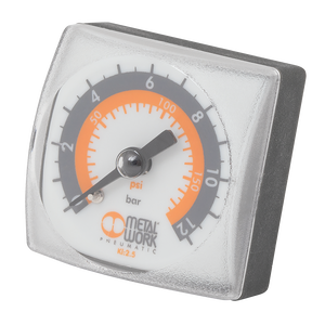 M/WORK SQ DIAL P/GAUGE G1/8 0-12 BAR