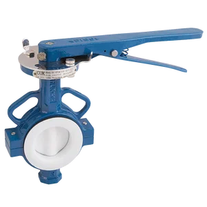 WAFER BFLY VVE PTFE LINED LVR