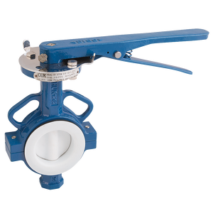 WAFER BFLY VVE PTFE LINED LVR
